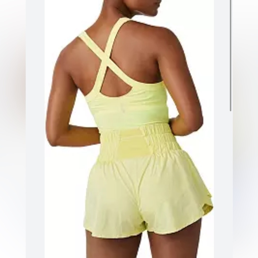 NWT Free People FP Movement The Way Home Skortsie in Yellow - Picture 7 of 10